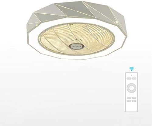 LED Ceiling Light Modern Minimalist Ceiling lamp Creative Fan Design with Remote Control Maximum 40W Dimmable Metal Interior Ceiling Lights for Living Room Bedroom Dining Table Kitchen Study（White） [Energy Class A++]
