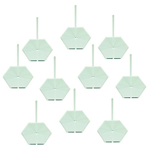 Acrylic Flight Stands, 2.5 inch Hexagon, 3mm Clear, 4 inch Peg (10)