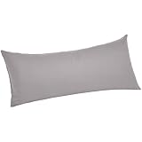 AmazonBasics Ultra-Soft Body Pillow Cover Pillowcase, Breathable, Easy to Wash, 55" x 21", Graphite Grey