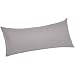 AmazonBasics Ultra-Soft Body Pillow Cover Pillowcase, Breathable, Easy to Wash, 55" x 21", Graphite Grey