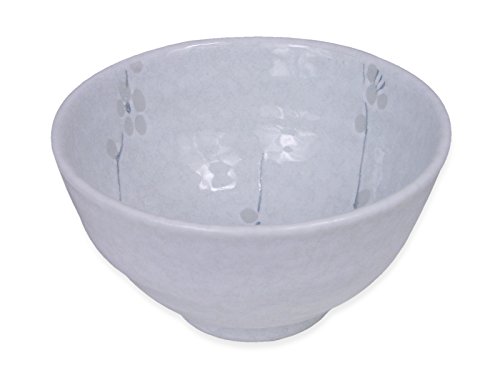 Happy Sales HSRSB-WHCH6, Japanese Rice Bowls, Soup, Cereal, Dessert Bowls 6 pc, White Cherry Blossom