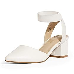 DREAM PAIRS Womens Low Block Chunky Heel Ankle