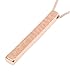 Women's Layered Long Necklace 2 Layers Hammered Bar Pendant Necklace Multilayer Choker Strands (Rose gold)