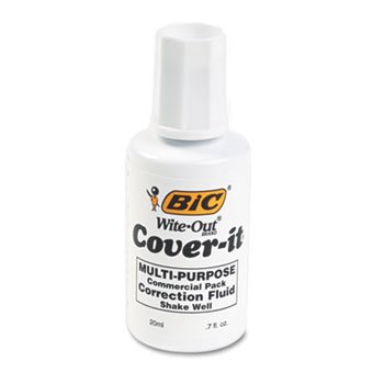 BIC Cover-It Correction Fluid Commercial 1 Each