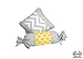 GEENNY Boutique Baby 13 Piece Crib Bedding Set, Yellow/Gray Chevron