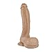 9 Inch Realistic Dildo,Flexible Double Density G spot Dildos with Strong Suction Cup for Hand -Free,Safe Material Lifelike Cock with Realism Scrotum for Anal Play Sex Toys for Women Couples