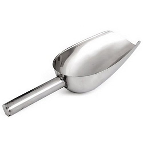 hwangli Pet Dog Puppy Cat Stainless Steel Food Feeder Scoop Shovel Spade Dishes Tool - Silver