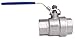 DuraChoice 304 Stainless Steel Ball Valve - Full Port - 1,000 WOG (PSI) Heavy Duty for Water, Oil, and Gas with Blue Locking Handles, NPT