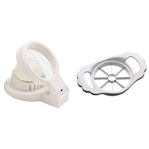 KitchenCraft Heavy-Duty Plastic Boiled Egg Slicer - White