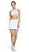 Cityoung Womens Athletic Pleated Golf Skirts with Pockets Tennis Skirt High Waisted with Shorts Running Workout White S