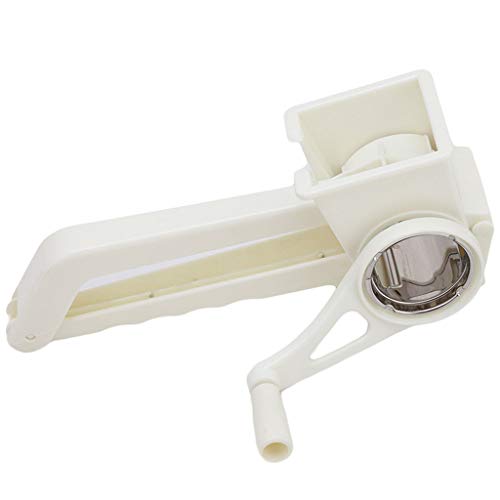 Binmer (TM) Kitchen Rotary Stainless Steel Cheese Grater Shredder Cutter Veggie Chopper Grinder With 3 Drum Blades