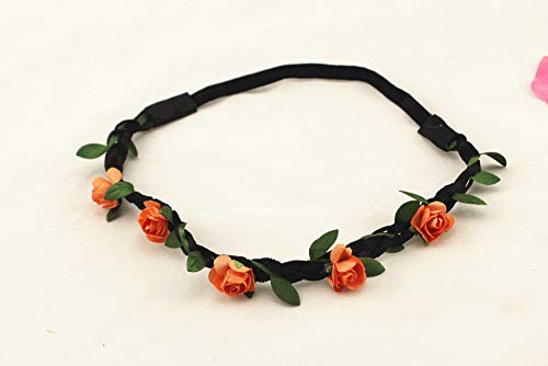 Accessories Pda - 3pcs Lot Fashion Women Bride Flower Headband Bohemian Style Rose Crown Hairband Ladies Elastic Beach - Accessories Headband Artificial Dried Flowers Crown Hawaiia - Thumbnail 3