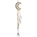 Wensltd Clearance! Moon Crystal Rhinestone Beads Dangle Hairpin Hair Clip Women Bridal Jewelry (A)