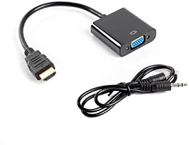 lanberg Ad 0017 Box (1.4) HDMI A Male to VGA 15-Pin Female Adapter + Jack 3.5 Stereo M/M Cable Black, Standard