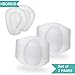 Gel Arch Support Set - Soft Silicone Clear Reusable Arch Sleeves for Flat Foot Pain Relief Plantar Fasciitis Support Cushioned Arch and Heel Spurs - Women Men - Large M5-13 / W7-14