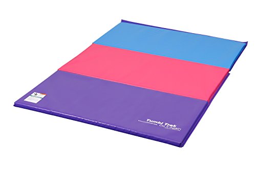 Tumbl Trak Folding Gymnastics Mat, Bright Pastel, 4 ft x 6 ft x 2 in