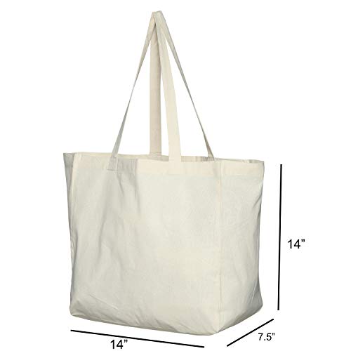 Greenmile 6 Pack Reusable Grocery Bags with Extra Strong Handles | Holds 40 lbs | Large Eco Cotton C - //medicalbooks.filipinodoctors.org