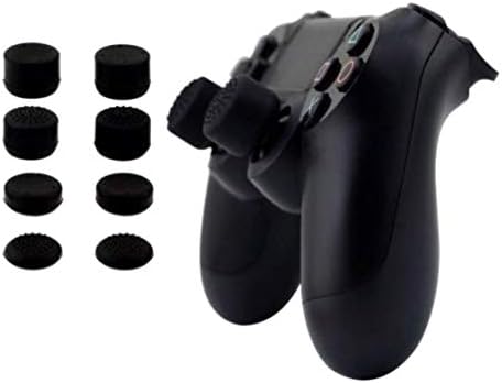 Qway Thumbstick cap raised grip cover cap for Playstation 4 Ps4 Xbox Xbox one 8psc -black