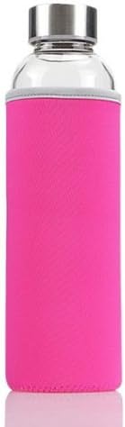 Water Bottles Sports Portable Glass Water Juice Bottle Drinking Lid Cup Mug Clear Colors sports water bottle sports water 550ML Color Rose