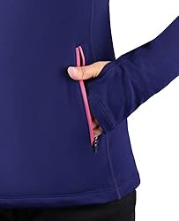 BALEAF Women's Thermal Fleece Half Zip Thumbholes