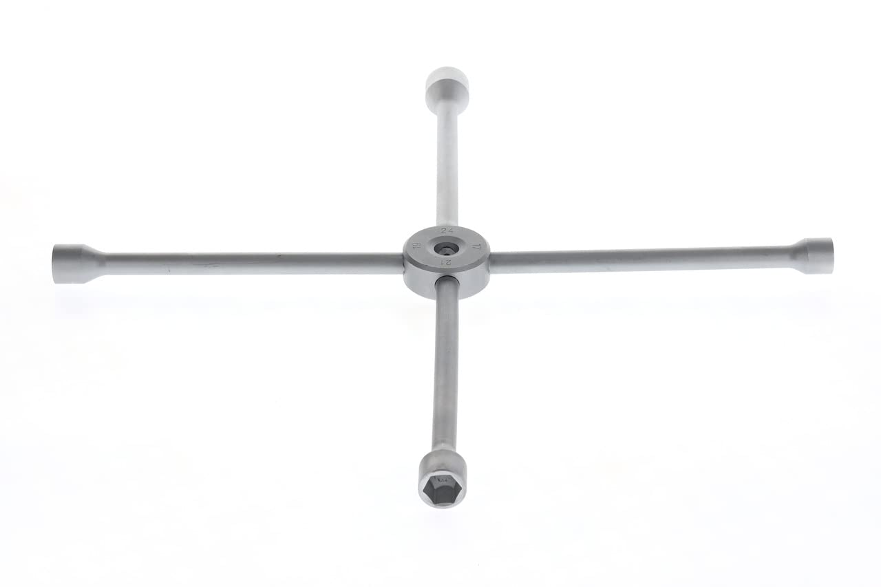 GEDORE 4-way wheel wrench, for Cars/trucks, AF 17 x 19 x 21 x 24 mm, Wheel wrench, Car tyre change, Tool, 28 PR