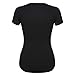FINEJO Women Sexy V Neck Lace Up Thin Waist Slim Fit T-shirt