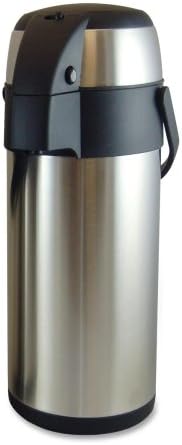 Wholesale CASE of 5 - Genuine Joe High Capacity Vacuum Airpot-Vacuum Pump Pot, 3.5L., Stainless Steel