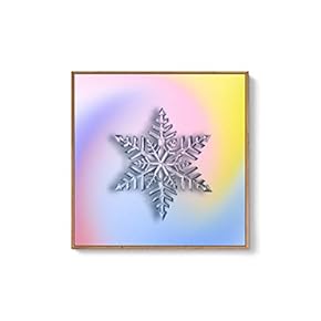 Framed Canvas Wall Art for Living Room, Bedroom Snowflake Theme Canvas Prints for Home Decoration Ready to Hang - 16x16 inches