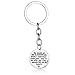 Gzingen Teacher Appreciation Gifts, 6pcs Heart & Circle Pendant Teacher Keychain Set Thank You Gifts for Teachers Jewelry Gift Graduation Gifts for Teachers