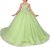 Tulle Flower Girl Dress for Wedding Lace Applique