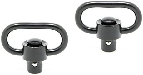 Quick Detachable QD Push Button Sling Swivel, set of 2, 1.25'' Webbing Ring
