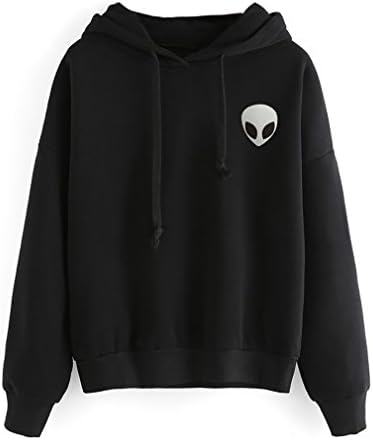 Herosky Girl Teens Long Sleeve Hoodie Pullover Blouse Pattern Letter Sweatshirt