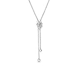 PANDORA Dazzling and Dancing Butterflies 925 Sterling Silver Necklace, Size: 80cm, 31.5 inches - 397911CZ-80