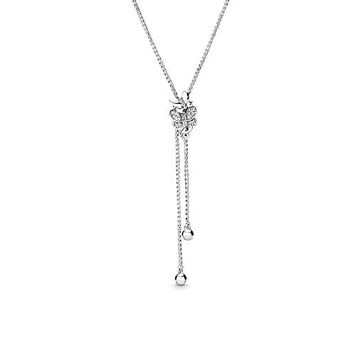 PANDORA Dazzling and Dancing Butterflies 925 Sterling Silver Necklace, Size: 80cm, 31.5 inches - 397911CZ-80