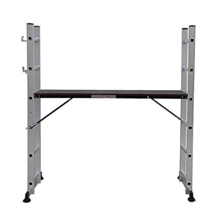 Andamio aluminio multiplataforma con dos escaleras de carril marca Pro-Steps