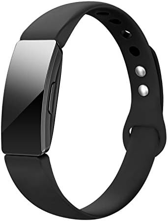 SWEES Silicone Bands Compatible with Fitbit Inspire & Inspire HR & Ace 2, Replacement Soft Thin Band Accessories Small Large for Women Men, Black, White, Blue, Pink, Gray, Wine