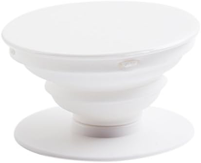 Expanding Stand and Grip Socket,Pop Mount Rotatable Sticky Holder for Smartphone and Tablets-White