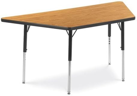60" W x 30" D Trapezoid Adjustable Height Utility Table