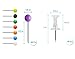 Yalis Push Pins Sets, 7 Kinds and Various Colors Thumb Tacks, 1/8-inch Colors Map Tacks and 3/8-inch Clear Pushpins for Office Work or Cork Board Decorations, 680-Count