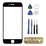 Black Front Outer Screen Glass Lens Cover Replacement Part New For iphone 6 