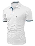 Xpril Men's Cool Max Fabric Sporty Design 2 Tone Collar T-Shirt