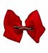 Red Grosgrain Bow Clip - Extra Large Bows with Alligator Clips by CoverYourHair