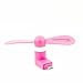 Smartphone-fan Pink Mini Micro Portable USB Fan for Android Smartphone Devices Samsung Galaxy S7, S7 Edge, 6, 5, 4, 3, Note, Moto G5, J11