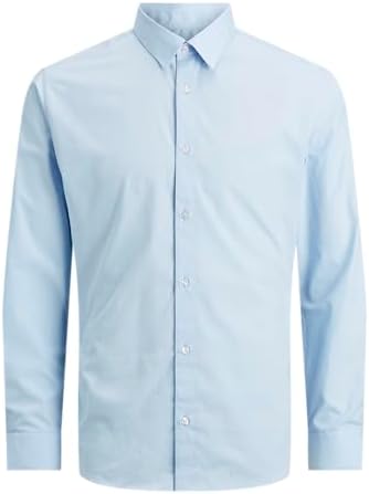 Jjjoe Ls Plain Chemise Classique pour Homme, Bleu Ciel, L
