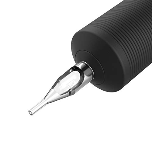 ITATOO 3RL Tattoo Tubes Disposable Tattoo Tubes with Soft Black Silicone Grips 3 Round Tattoo Tubes with Clear Long Tips for 1RL 3RL 3RS Tattoo Needles, Box of 25 (1 Inch, 3RL) - Thumbnail 5