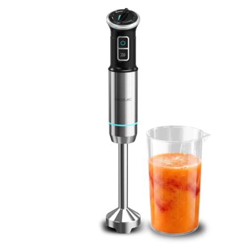 Frullatore a Immersione Power Neutron 1100MAX Ultra. 1100W, Lame in Titanio Nero, Piede Extralungo, Campana Antischizzi, Velocita Regolabile, Turbo, Miscelazione Rapida Omogenea