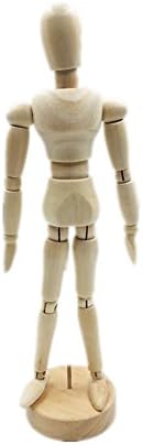 KOUSOU 8" Wooden Human Mannequin Manikin Unisex - Drawing Sketching Model With Stand and Flexible Body for Drawing and Painting