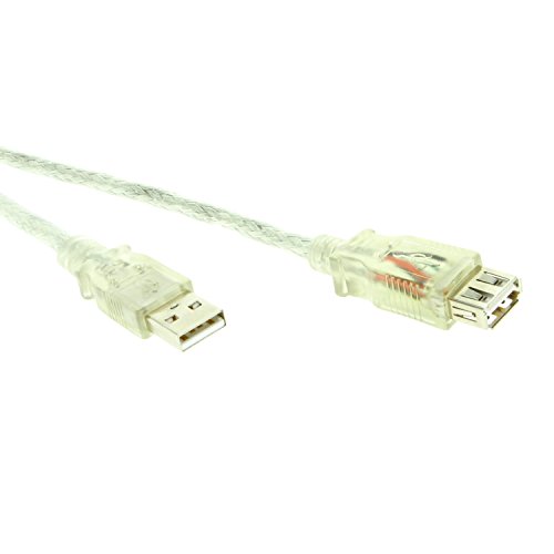 USBGear USBGEAR Pro-Series USB 2.0 Hi-Speed A to A Extension Cable 6ft. Clear