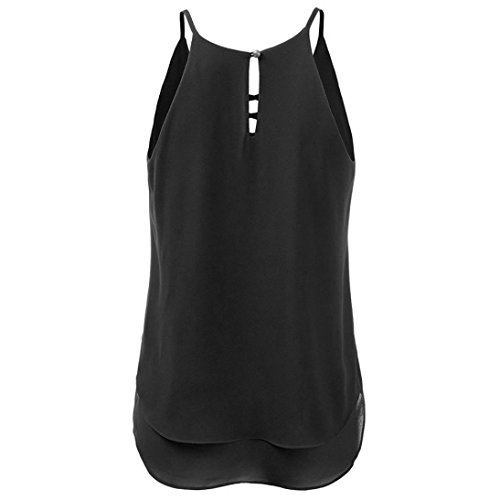 Ankola Women Tank Tops, Women Summer Sleeveless Boho White Casual V Neck Vest Tank Tops Blouse T-Shirt Women Beach Wear (XL, Black 2)