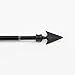 Deco Essential Adjustable Black Curtain Rods for Windows 66 to 120 Inch Extendable Drapery Rods with Flat Arrow Finials & Brackets Set, 3/4 Inch